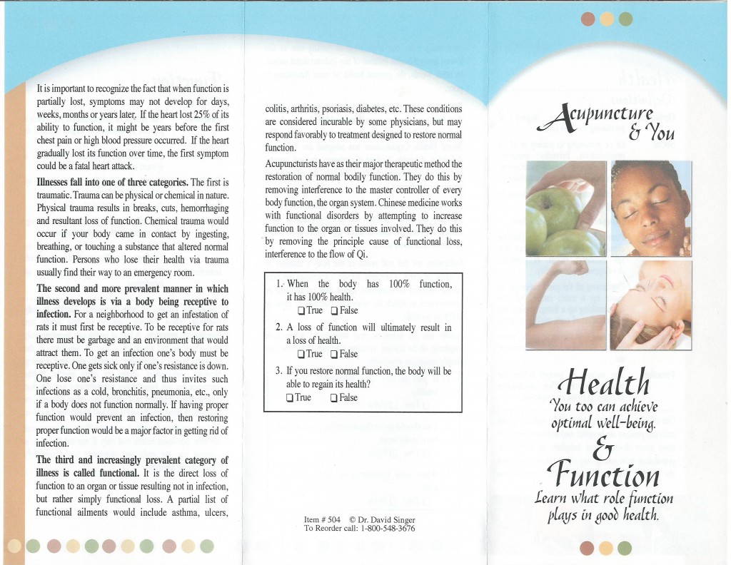 New Patient Brochures – Acupuncture In Tampa